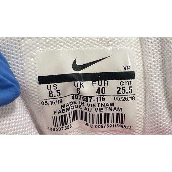 Nike Reax Run 5 'White Metallic Silver' Women's Sneakers Size 8.5 407987-116 - Picture 6 of 6